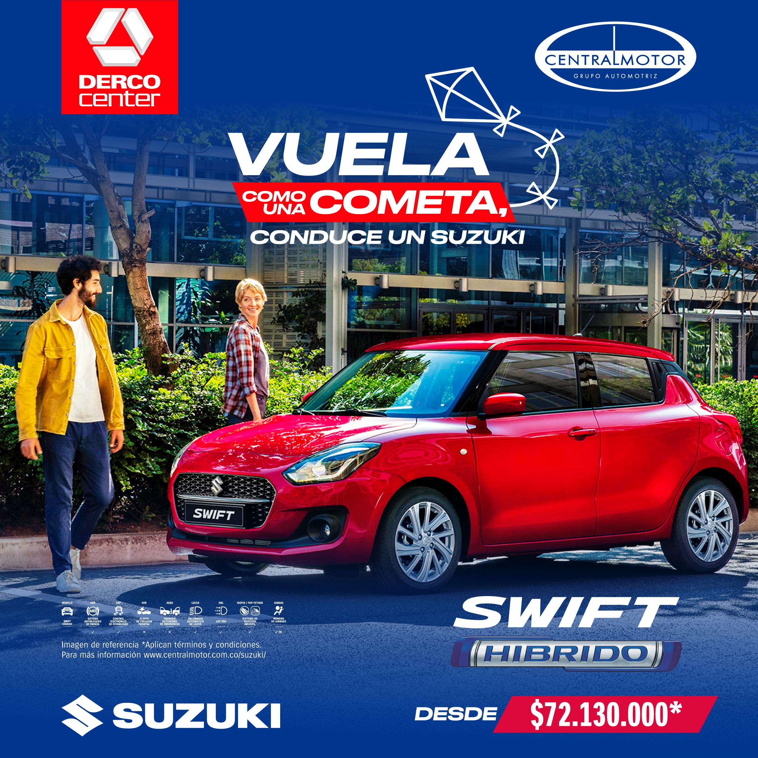 Suzuki-Campaña-Cometas-Swift-Híbrido